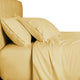 Bamboo 1500 Thread Count Solid Bed Duvet Cover Set, King, Gold