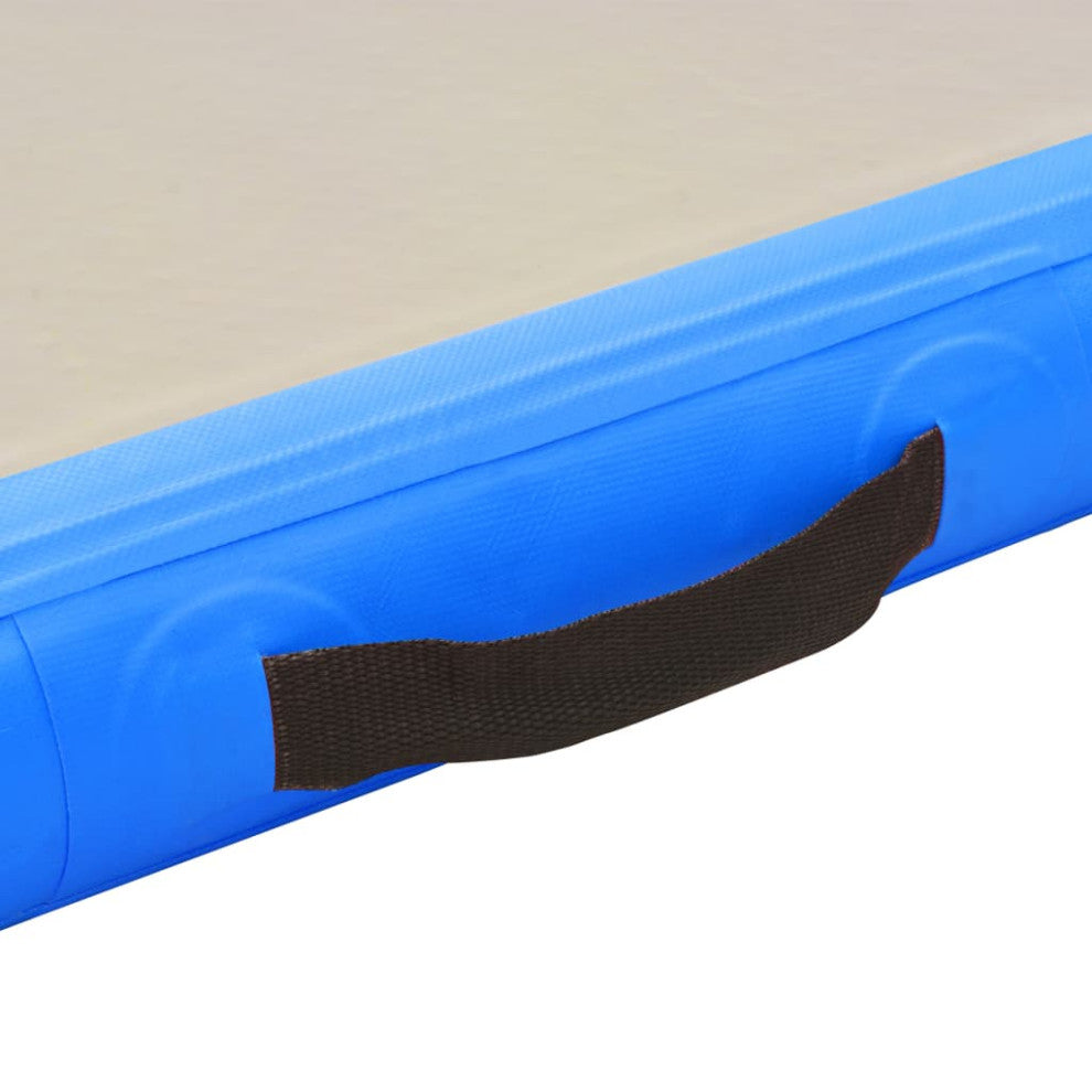 vidaXL Air Track Mat Gymnastics Air Mat with Pump Inflatable Mat PVC Blue