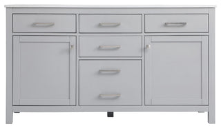 60" Double Bathroom Vanity, Grey