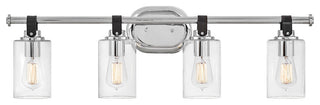 Hinkley Halstead Large Four Light Vanity, Chrome