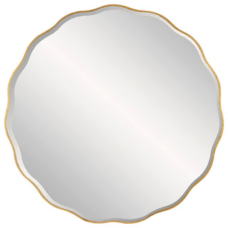 Uttermost Aneta Large Gold Round Mirror