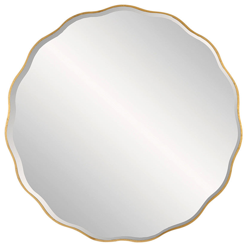 Uttermost Aneta Large Gold Round Mirror