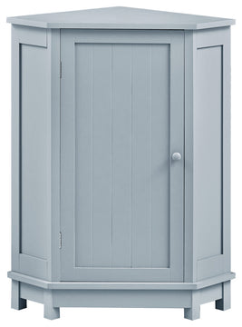 32" Freestanding Triangle Corner Bathroom Storage Cabinet, Blue