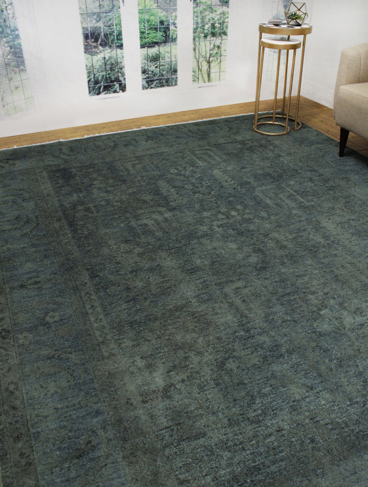 Overdyed Fine Chobi Munisa Gray Rug, 8''10x11''8