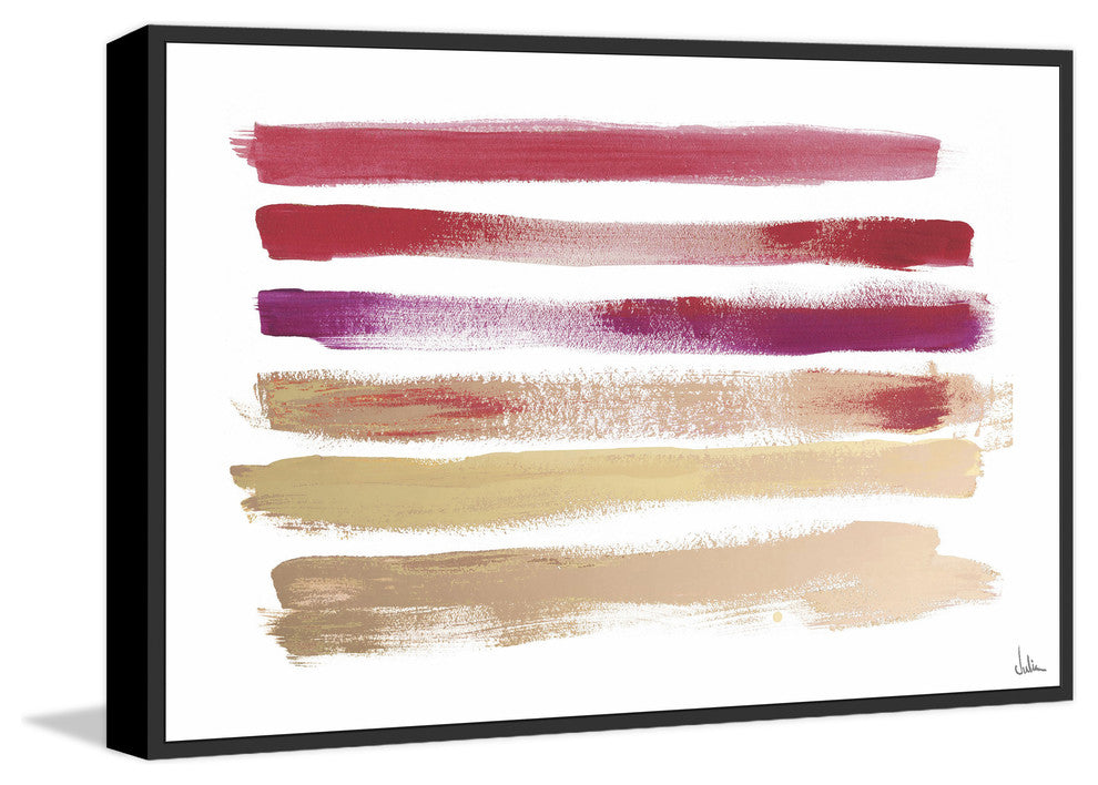 "Hues of Lipstick" Floater Framed Painting Print, Canvas, 36"x24"