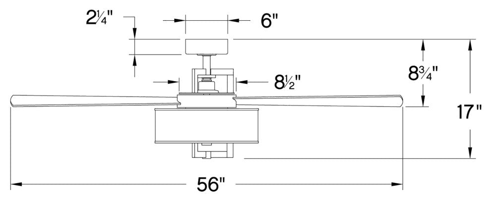 Hinkley Hampton 56``Ceiling Fan 903056FMM-LID