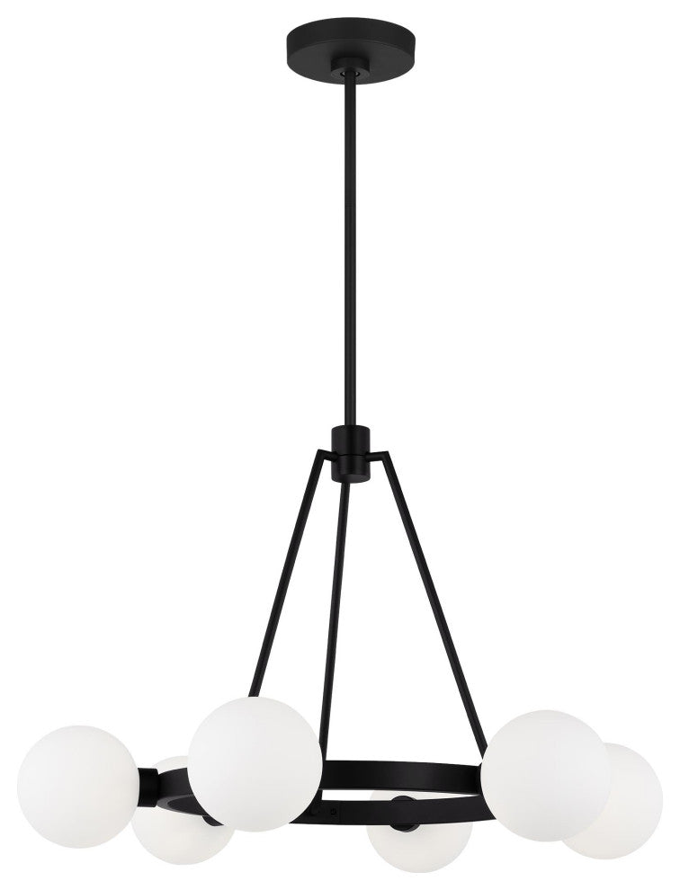 Clybourn Six Light Chandelier, Midnight Black