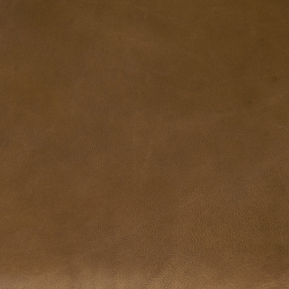 26" Cognac Brown Faux Leather Counter Stool