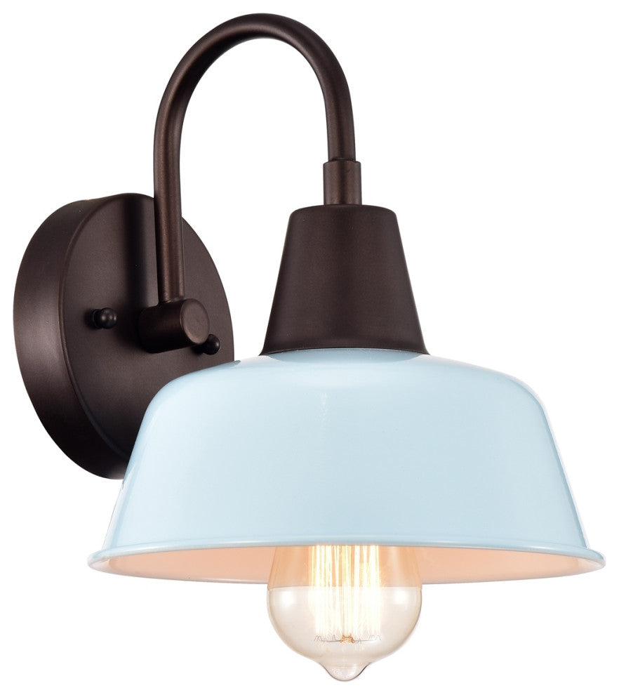 Ironclad Industrial 1 Light Oil Rubbed Bronze Indoor Wall Sconce 9" Wide