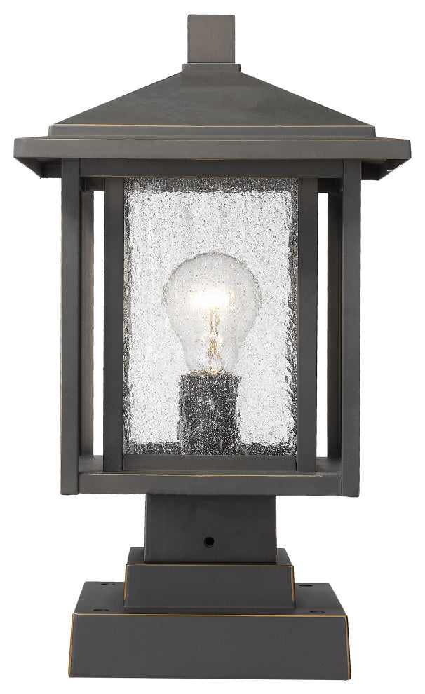 Aspen Outdoor Pier Mounted Fixture in Oil Rubbed Bronze (SQPM Mount - incl.)