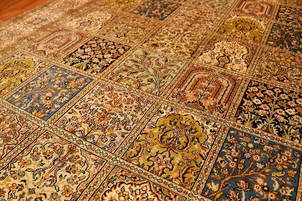 6'x4' Qum Pure Silk Area Rug Carpet Tree of Life Oriental Hand Knotted