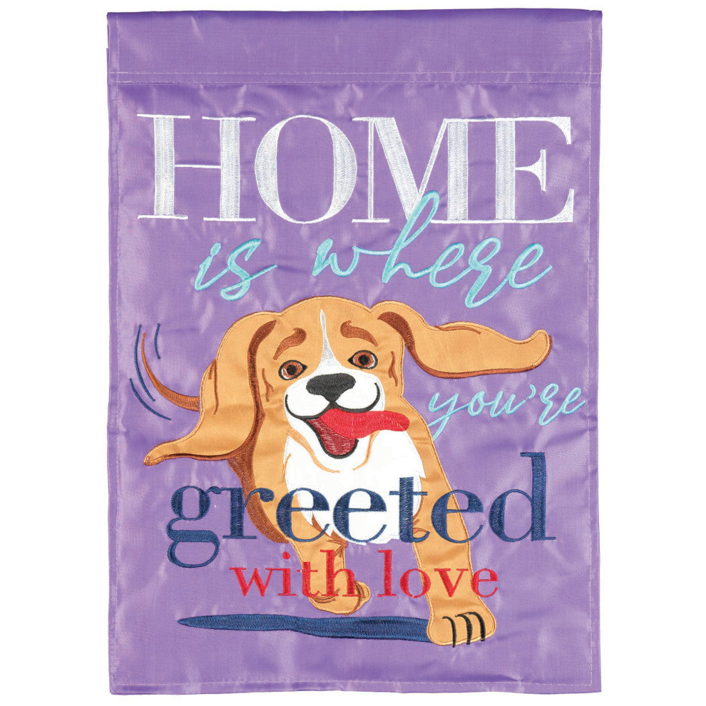 Flag Home Is Where Youre Greeted 13x18