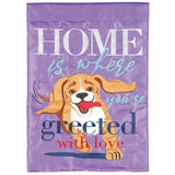 Flag Home Is Where Youre Greeted 13x18