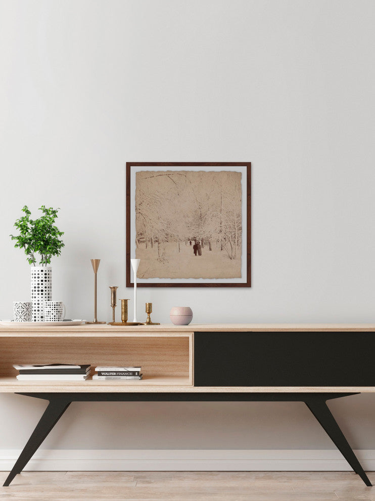 "Winter White" Framed Painting Print, 32"x32"