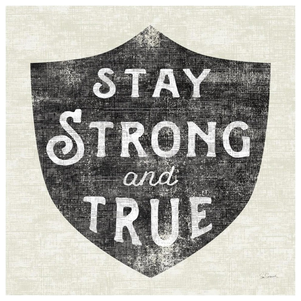 "Stay Strong Black" Digital Paper Print by Sue Schlabach, 42"x42"