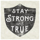"Stay Strong Black" Digital Paper Print by Sue Schlabach, 42"x42"