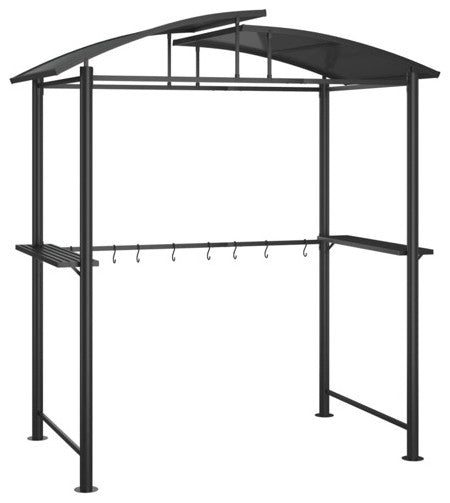 vidaXL BBQ Gazebo Anthracite Steel Large Seats Many BBQ Gazebo