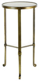 Gold and White Marble Side Table