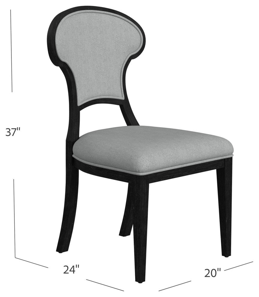 Mateo Dining Chair, Ceruse Black/Gray