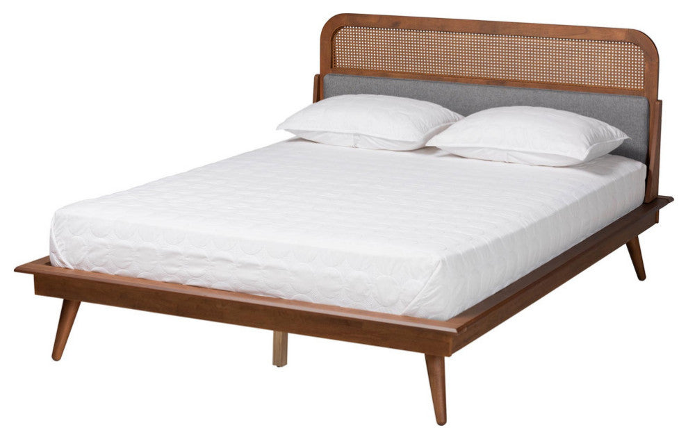 Ellia Gray Fabric Platform Bed, King