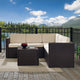 Palm Harbor 6-Piece Outdoor Wicker Seating Set With Sand Cushions