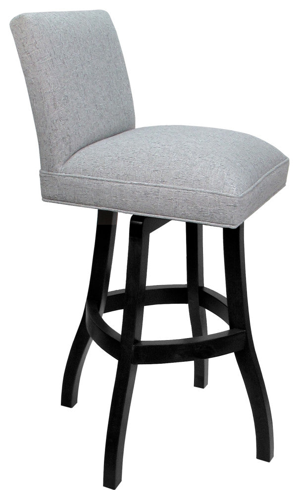 Swivel Wood Counter, Bar or Extra Tall Stool - Sommerville on S-Base, Hemsath Slate - Black, 30"