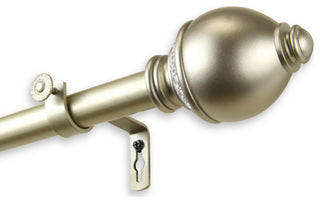 Anthea 1" Curtain Rod, Light Gold, 66-120"