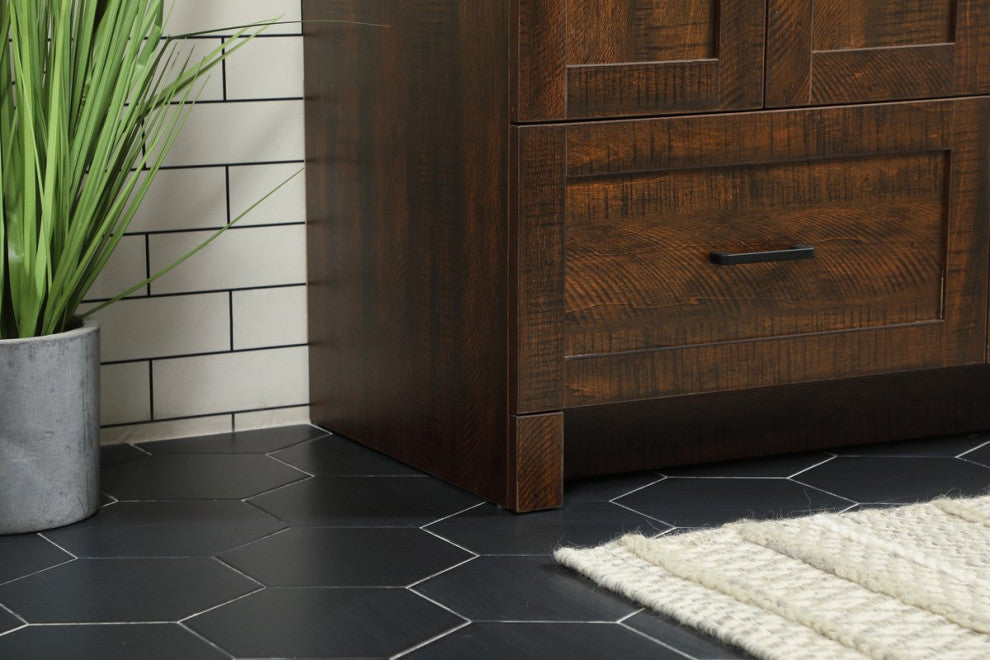 Home Living 19" Farmhouse Expresso-Light Bathroom Vanity