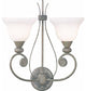 Kyoto 2-Light Platinum Rust Interior Chandelier