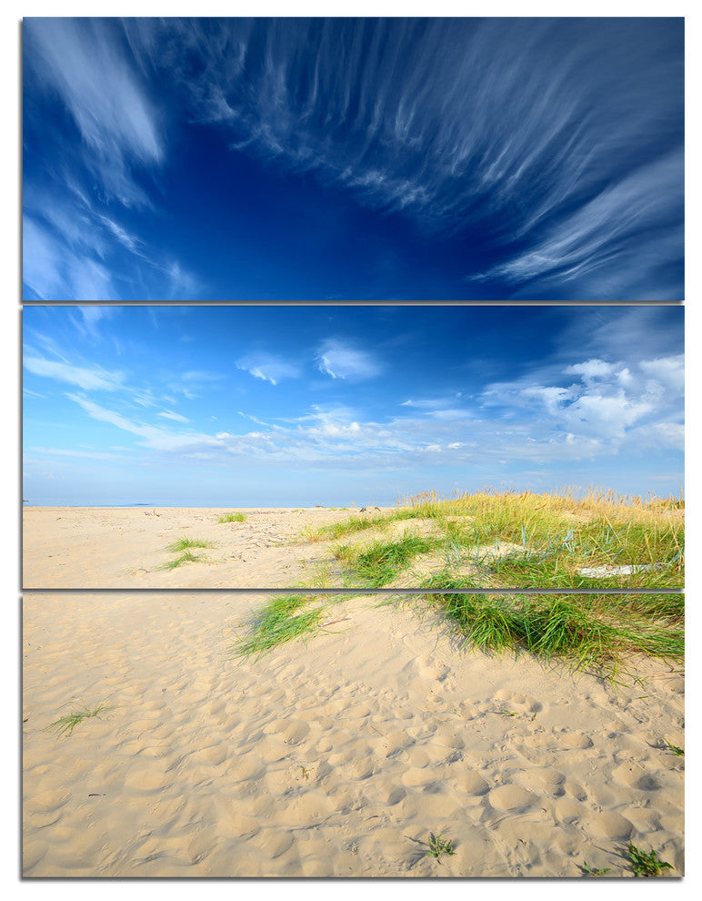 "Baltic Sandy Beach" Photo Canvas Art Print, 3 Panels, 28"x36"