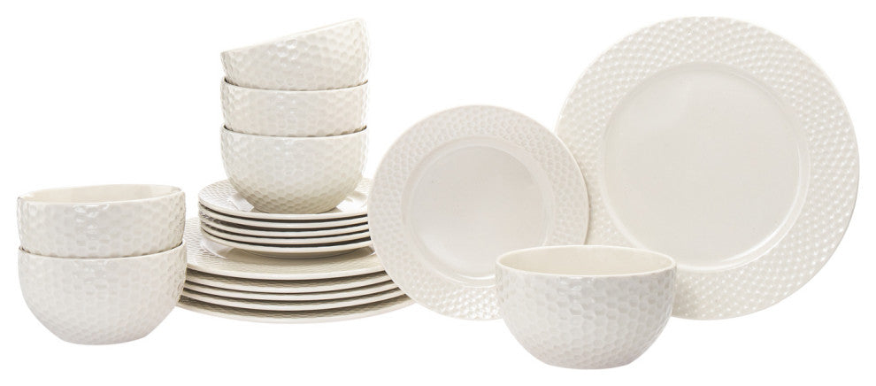 Fossette 18 Piece Porcelain Dinnerware Set