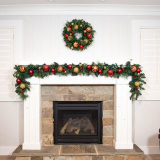9' Artificial Christmas Garland with Lights, Christmas Classic