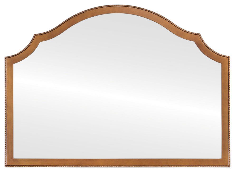 Vienne Framed Mantel Mirror, Peaks Cathedral, 38.4"x27.4", Autumn Bronze