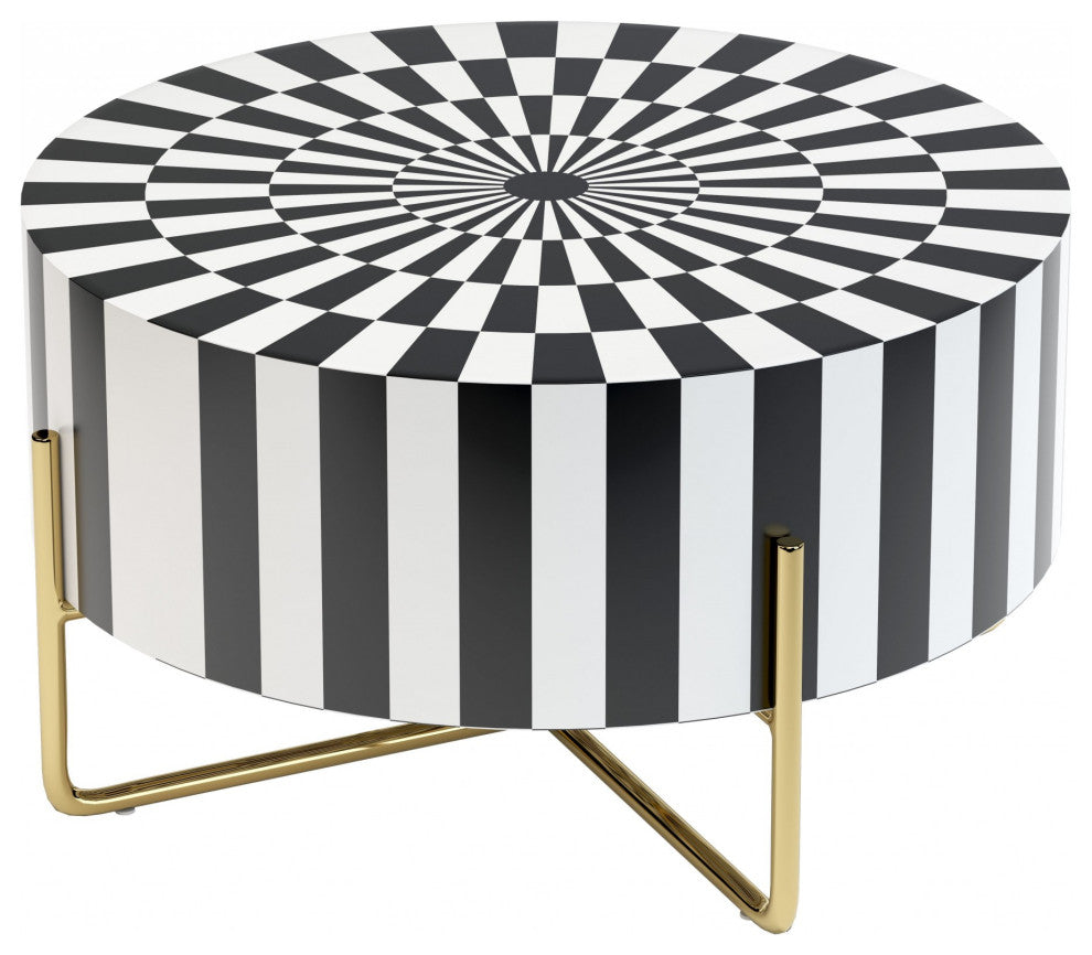 Thistle Coffee Table Black and White