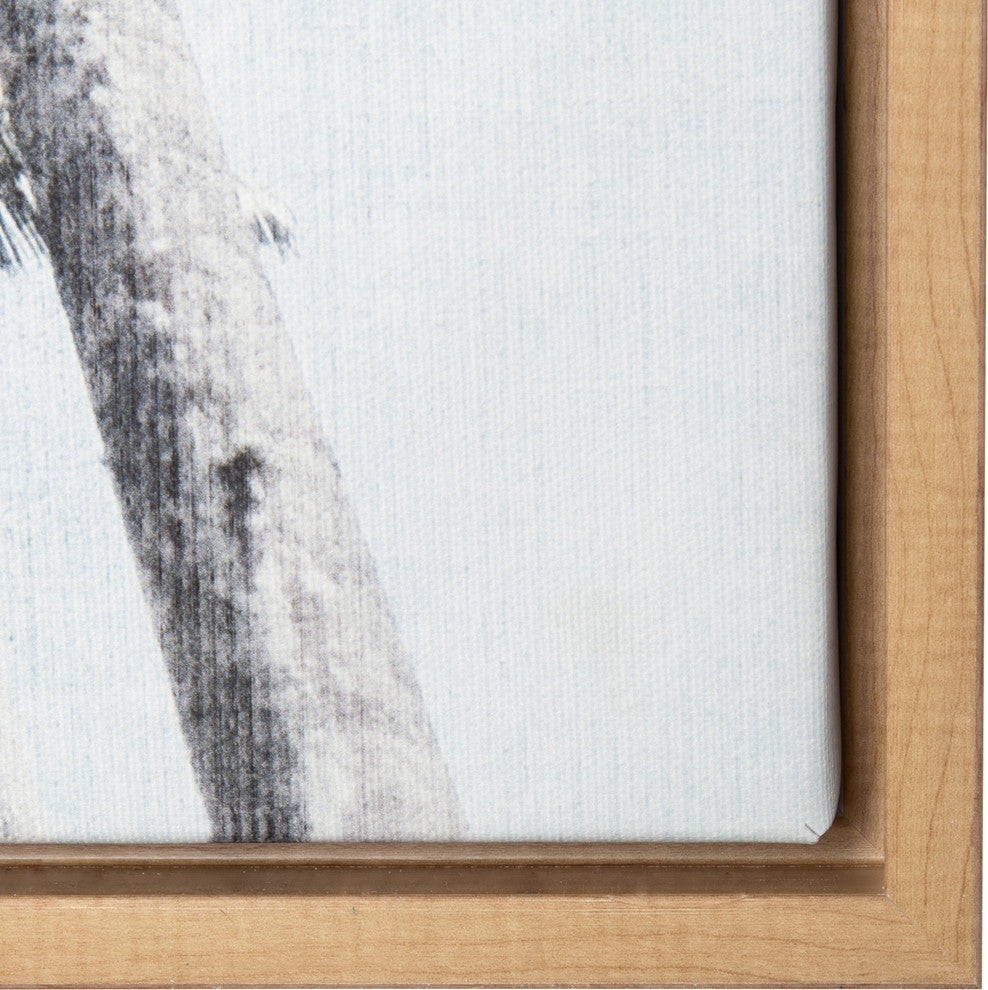 DesignOvation Palm Trees Natural Framed Canvas Wall Art