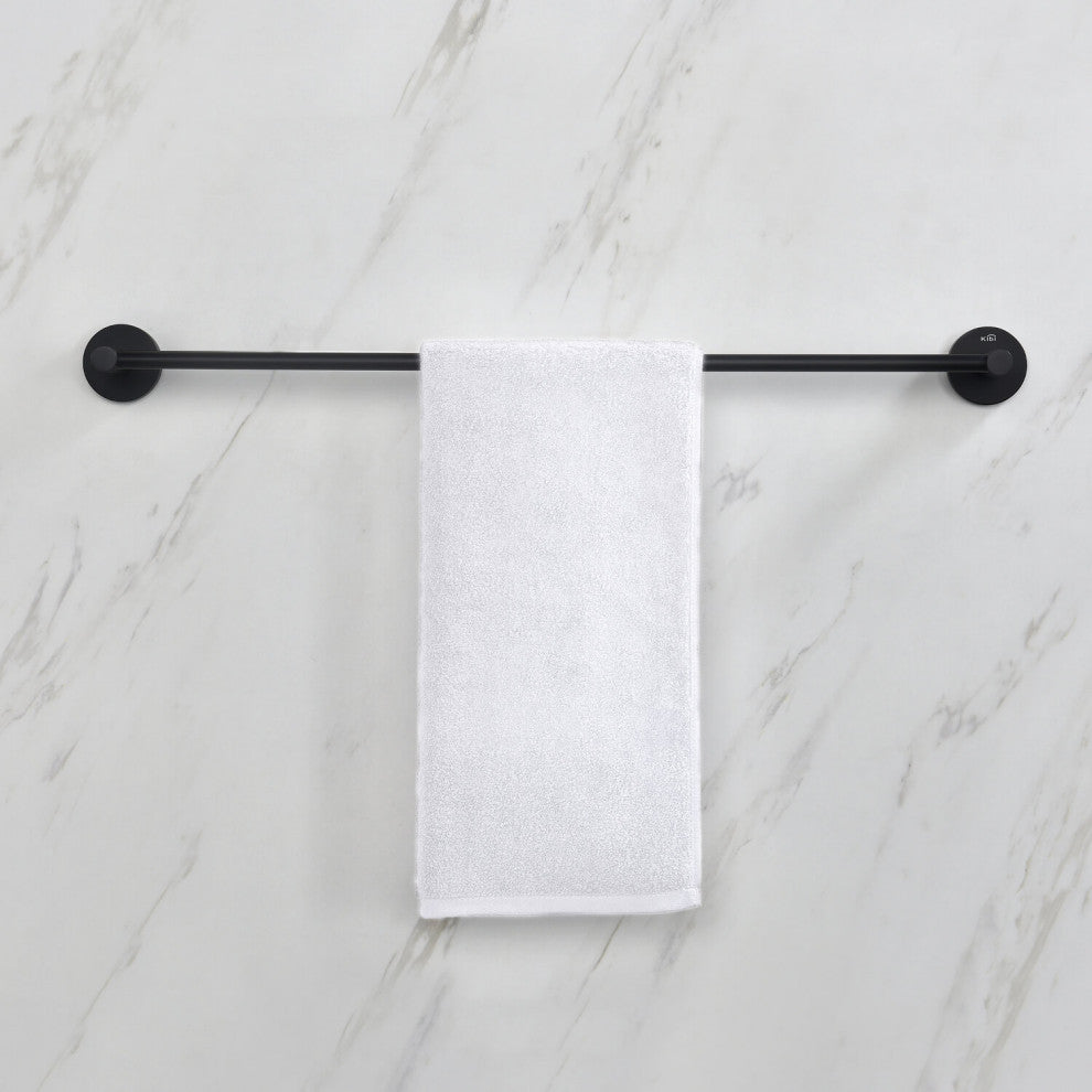 Circular 24" Bathroom Towel Bar KBA1404, Matte Black