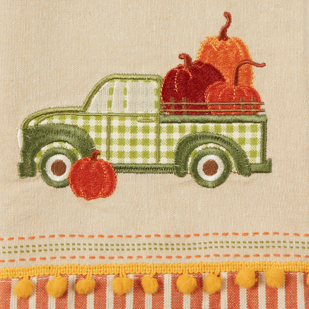 Assorted Pumpkin Patch Truck Dishtowel (Set of 3)