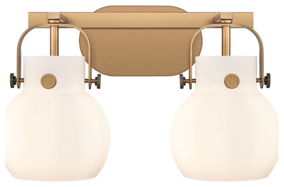 Pilaster Ii Sphere 2 17" Bath Vanity-Light Brushed Brass