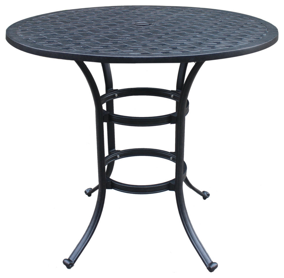 42" Cast Dark Lava Bronze Aluminum Round Counter Table