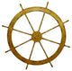 Nautical 41" Ship's Wheel Wall Art, Wood Sailing Yacht