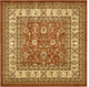 Unique Loom Brick Red St. Louis Voyage 6' 0 x 6' 0 Square Rug