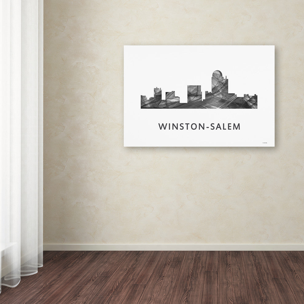 Marlene Watson 'Winston-Salem Nc Skyline' Canvas Art, 32x22