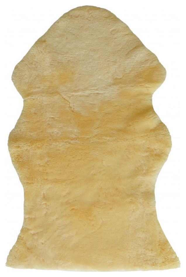 2' X 4' Natural off white Medical Grade Sheepskin Throw Blanket