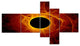 The Eye of God Digital Art, Abstract Wall Art Canvas, 60"x32", 5 panels
