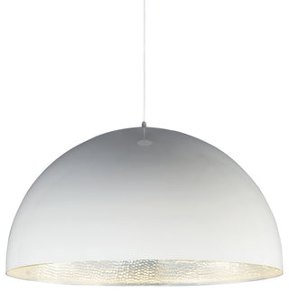 ET2 E24906 Hemisphere 31"W LED Pendant - Gloss White / Aluminum