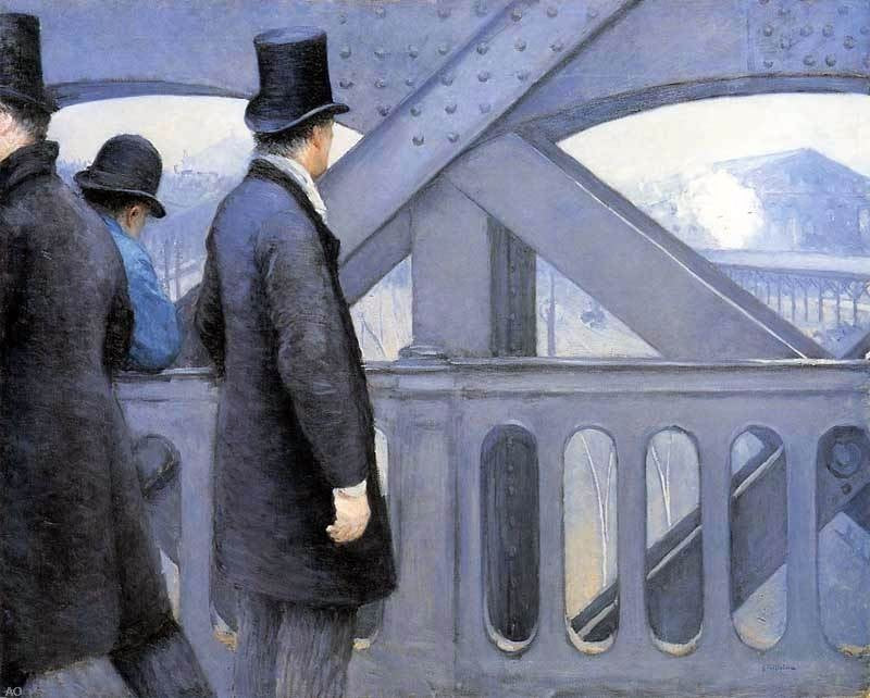 Gustave Caillebotte The Pont de Europe, 20"x25" Gallery Wrapped Canvas Print