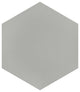 Textile Hex Porcelain Floor and Wall Tile, Silver