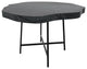 26" Modern Black Organic Shaped Wood And Metal End Table
