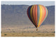 "Hot air balloon over savanna, Masai Mara Triangle, Kenya" Paper Art, 62"x42"