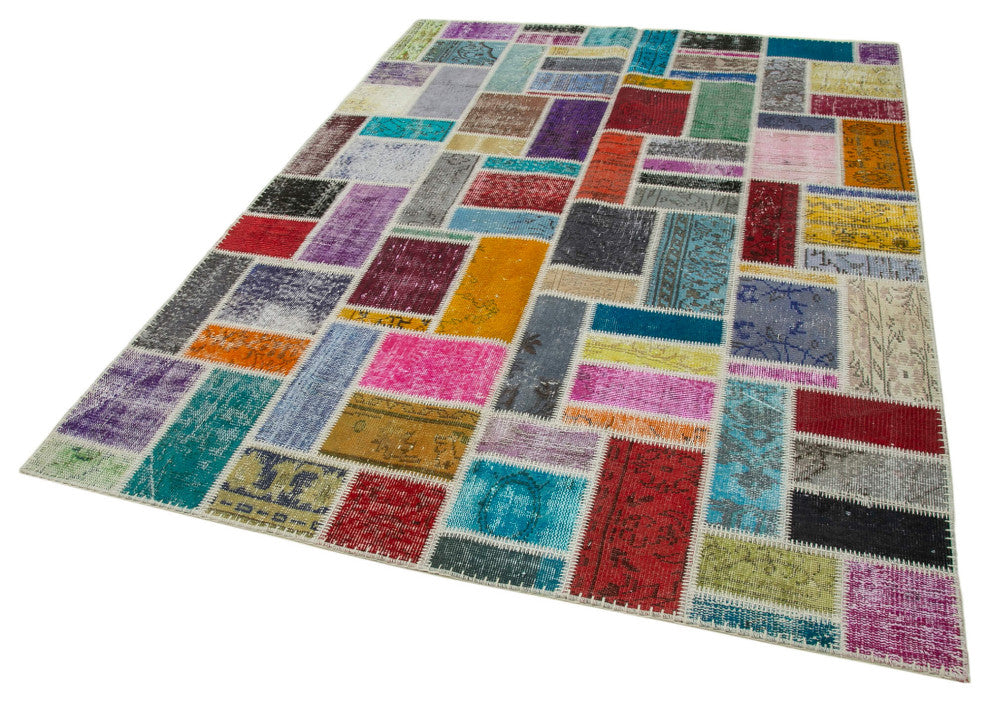 Rug N Carpet - Handmade Oriental 5' 9" x 7' 10" Decorative Patchwork Area Rug